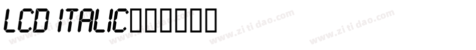 LCD Italic字体转换